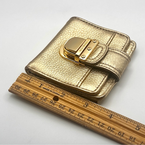 Michael Kors Metallic Gold Leather Wallet - Picture 9 of 10